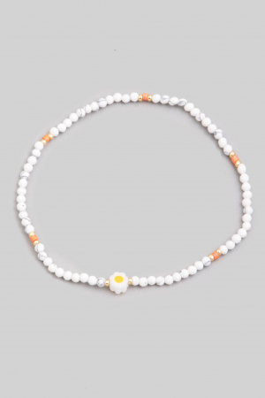 Beaded Flower Strechable Bracelet