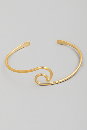 Thin Wave Cuff Bracelet