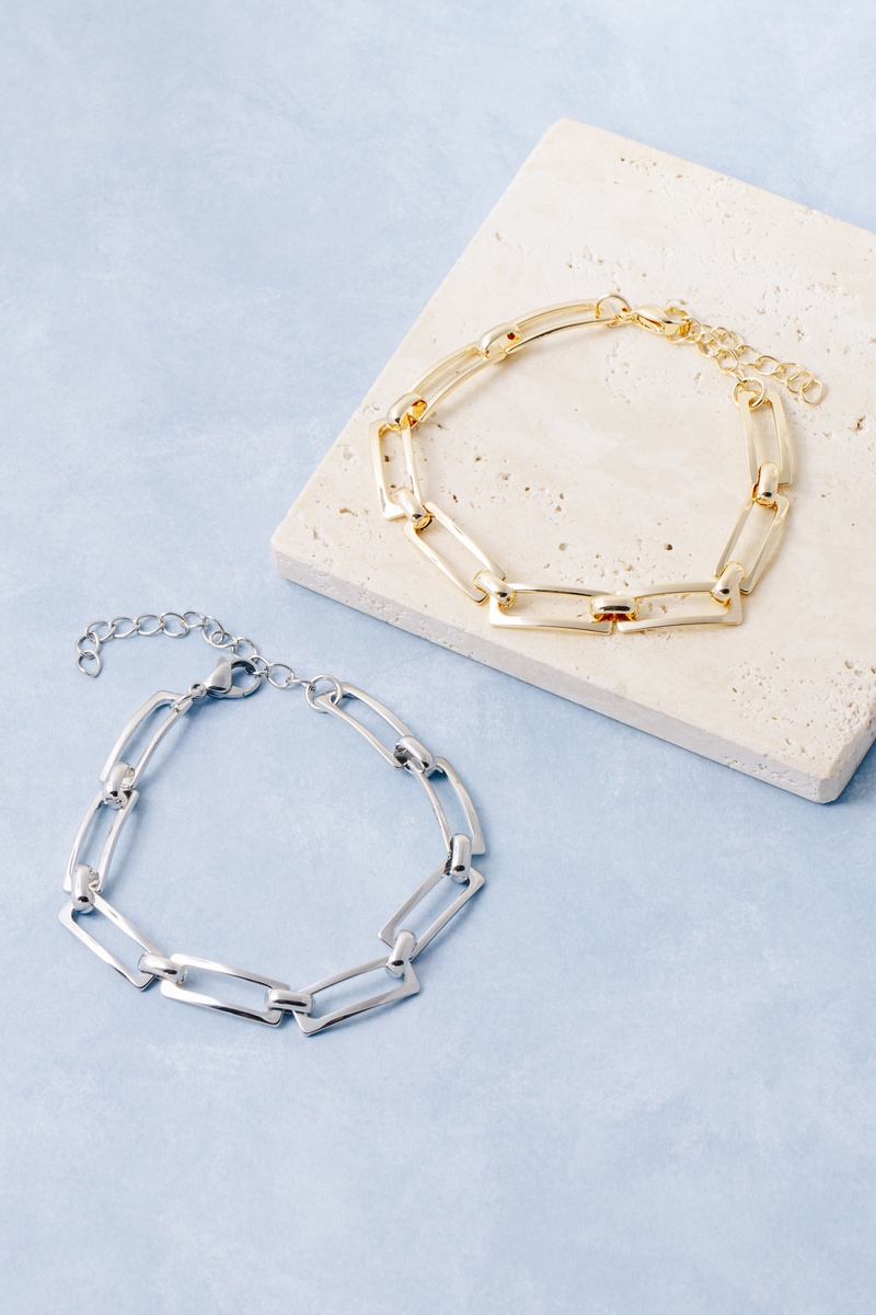 Oversized Paperclip Chain Link Bracelet