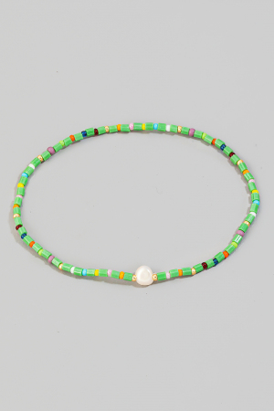 Seed Beaded Pearl Bracelet