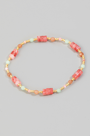 Assorted Bead Stretch Bracelet