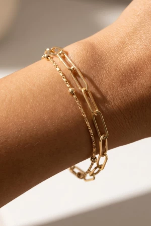 Mixed Layered Dainty Chain Bracelet