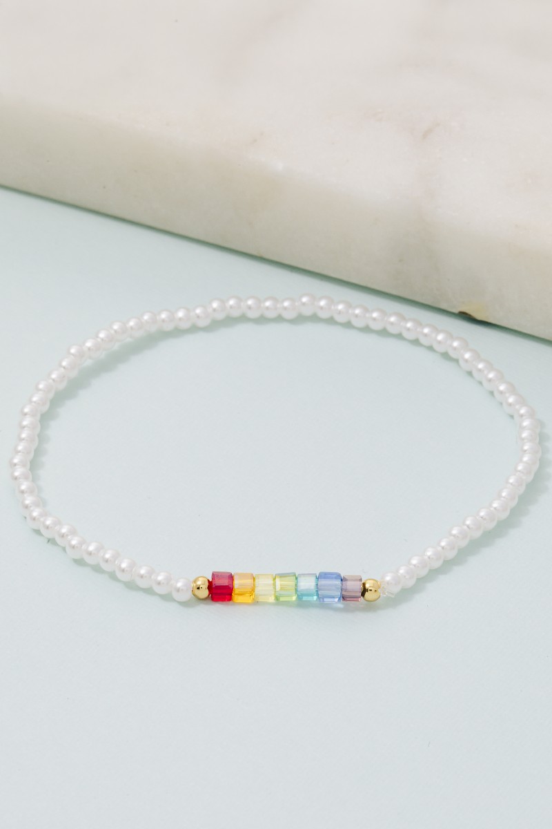 Stretchable Glass Beaded Bracelet