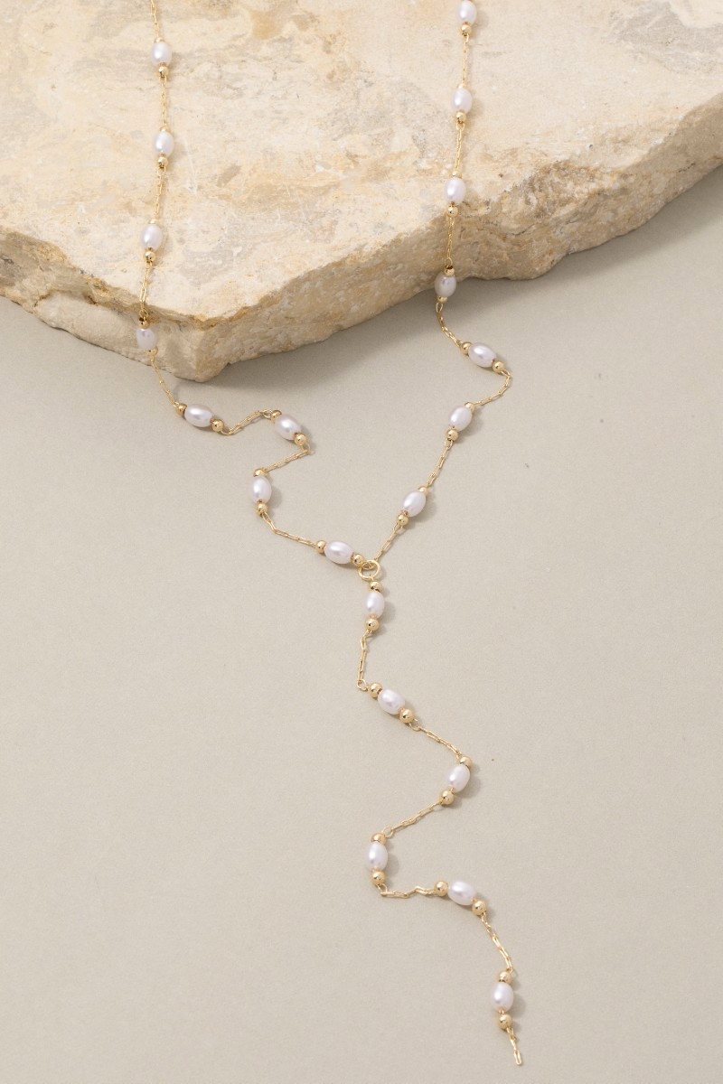 Pearl Station Lariat Y-Necklace