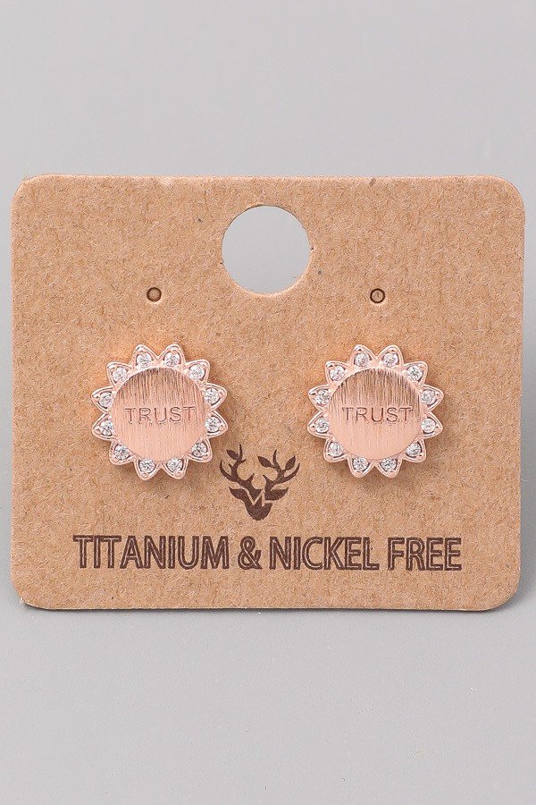 Trust Flower Stud Earrings