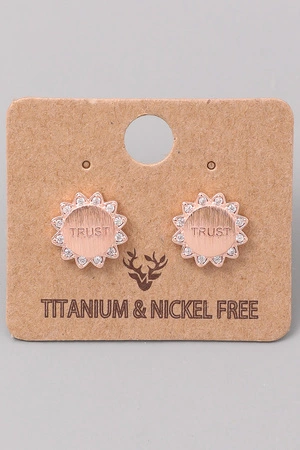 Trust Flower Stud Earrings
