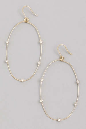 Wire Hoop Drop Earrings