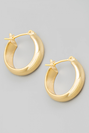 Metallic Latch Hoop Earrings