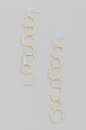 Geo Chain Drop Earrings