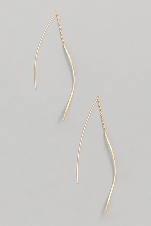 Threader Chain Twist Earrings