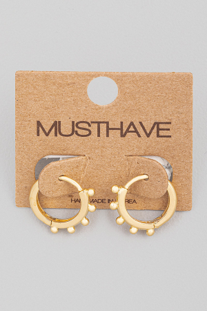 Mini Bead Huggie Earrings