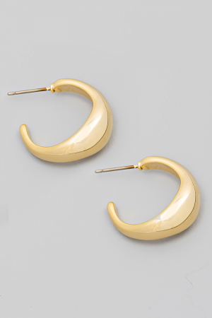 Mini C Hoop Earrings