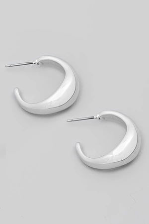 Mini C Hoop Earrings