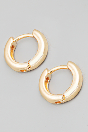 Mini Latch Huggie Earrings