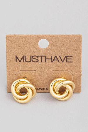Mini Knot Twist Stud Earrings