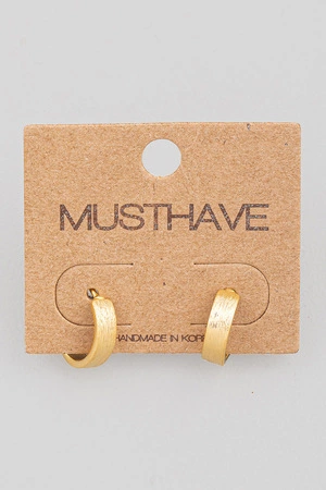 Brushed Mini Metallic Hoop Earrings