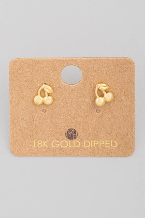 Mini Cherry Stud Earrings