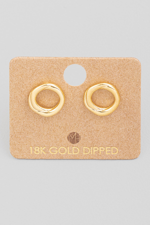 Dainty Circle Ring Stud Earrings