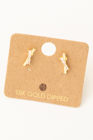Mini Bar Rhinestone Stud Earrings