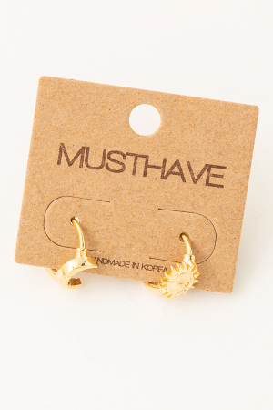 Mini Sun And Moon Hoop Earrings