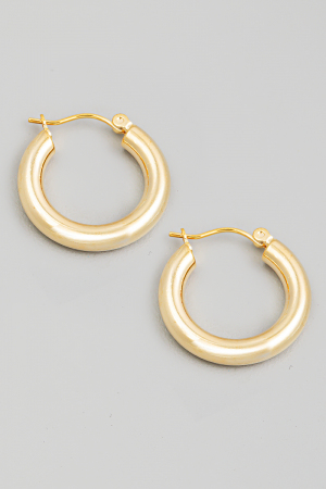 Pin Catch Mini Tube Hoop Earrings