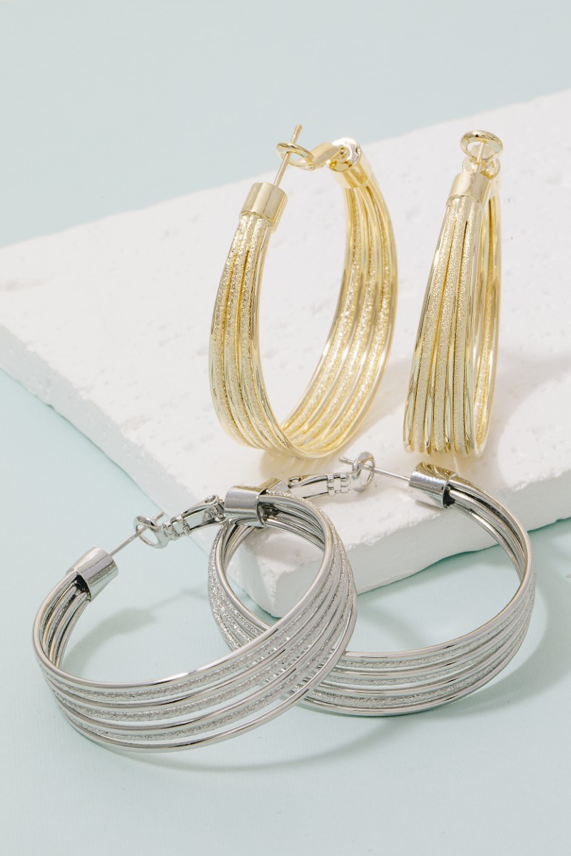 Multi Row Hoop Earrings