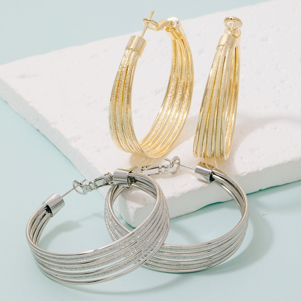 Multi Row Hoop Earrings