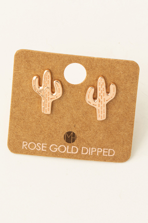 Mini Cactus Stud Earrings