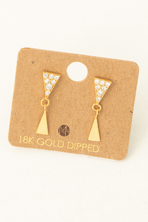 Mini Triangle Drop Earrings