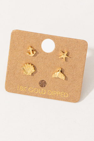 Mini Sea Life Stud Earrings Set