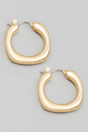 Square Latch Hoop Earrings