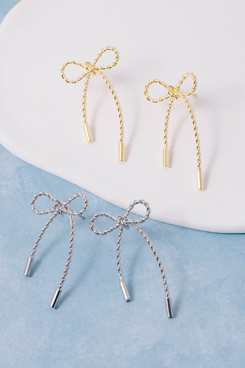 Twisted Bow Tie Earrings