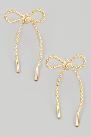 Twisted Bow Tie Earrings