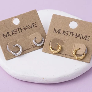 Twisted Rope Huggie Hoop Earrings