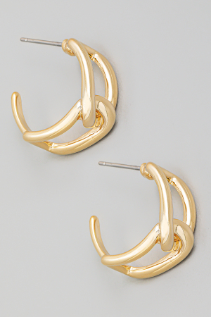 Chain Link Hoop Earrings