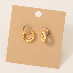 Metallic Tube Hoop Earrings