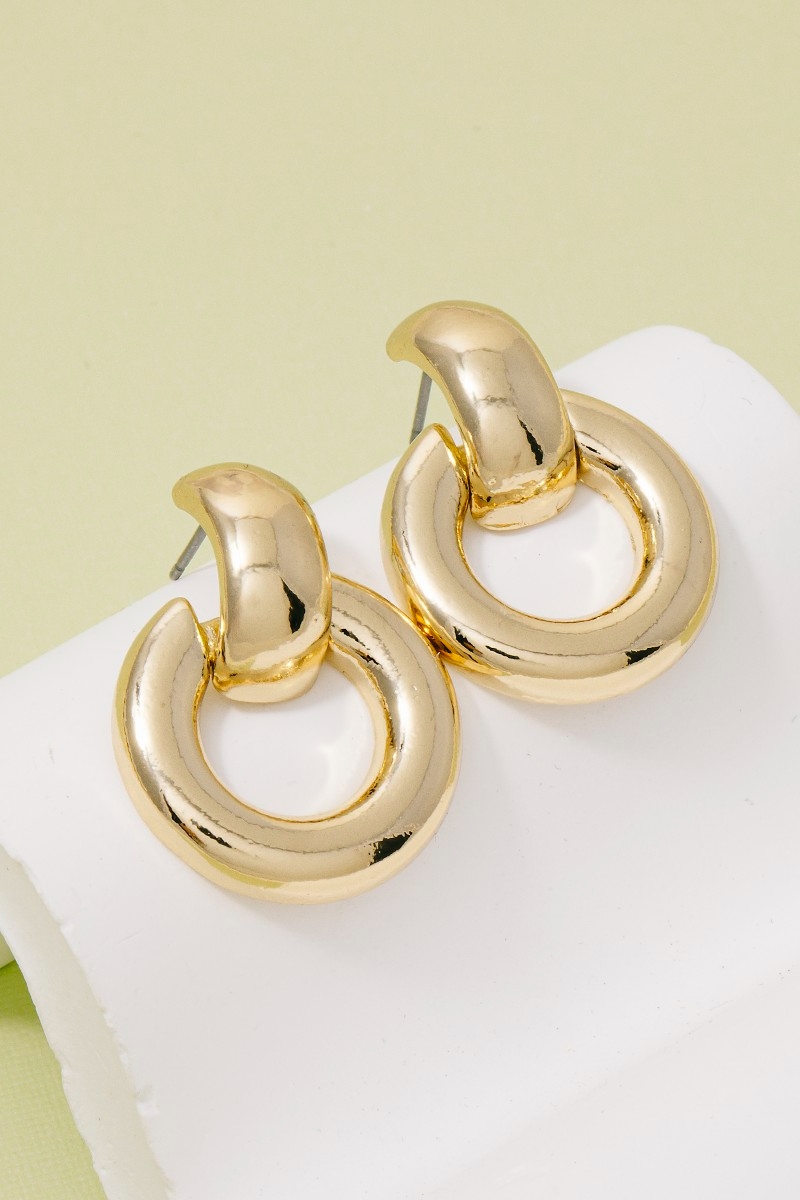 Circle Link Drop Earrings