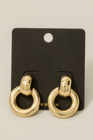 Circle Link Drop Earrings