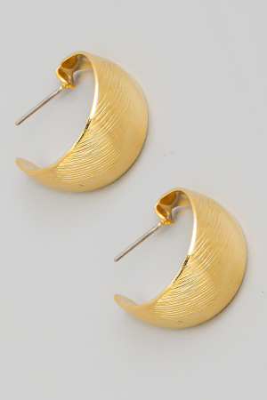 Brushed Metallic Hoop Earrings