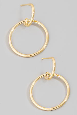 Circle Cutout Drop Earrings