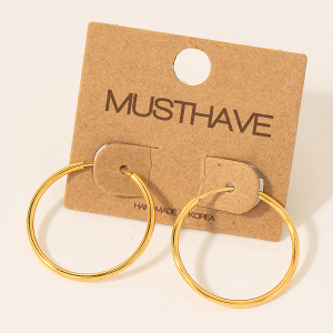 Gold Dipped 20Mm Thin Hoop Earrings