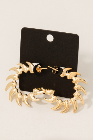 Sunshine Spike Hoop Earrings