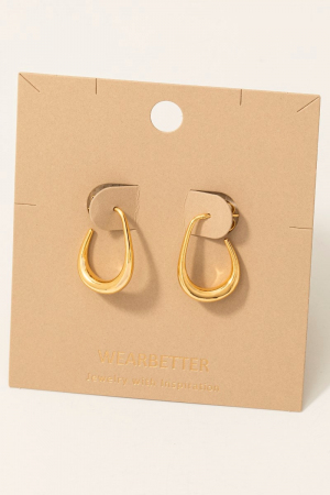 Gold Dipped Thin Graduated Hoop Earrings
