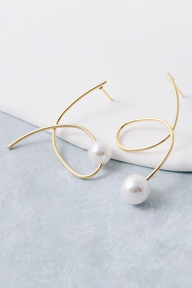 Freshwater Pearl Wire Wrap Drop Earrings