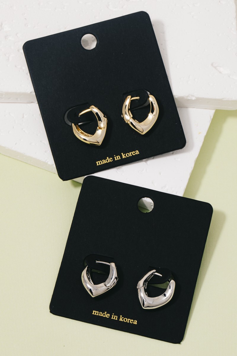Pointed Hinge Hoop Earrings