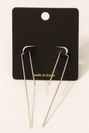 Minimalist Thin Geometric Dangle Earrings