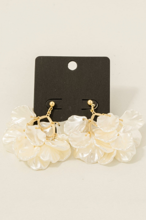 Clustered Acrylic Petals Dangle Earrings