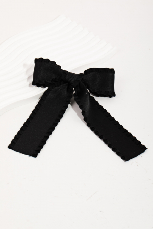 Wave Trim Bow Hair Clip