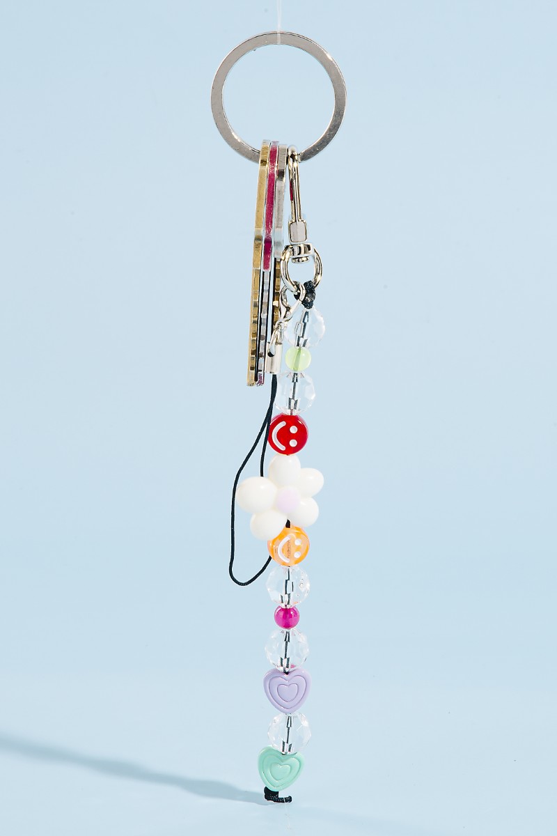 Flower Beads Key Ring Keychain