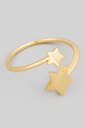 Open Twist Star Ring